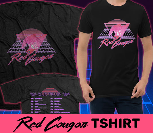 Red Cougar WORLD TOUR '89 Tee